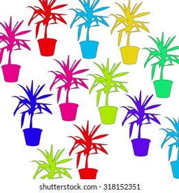 palm vector pot leaf illustration nature tree