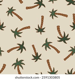 Palm Vector Seamless Pattern Background for Surface Print Fabric Fashion Wrapping