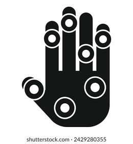 Palm verification icon simple vector. Scanner security. Automatic face id