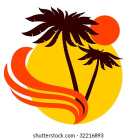palm and wave