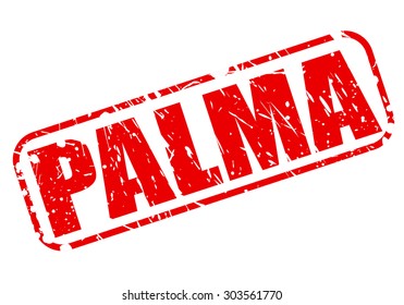 Palma red stamp text on white