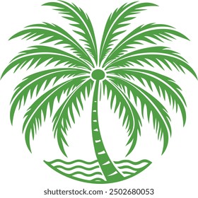 Palmera real australiana vector art illustration