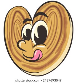 palmeritas cookies cartoon vector isolated clip art illustration mascot