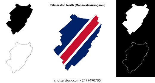 Conjunto de mapas en blanco de Palmerston North