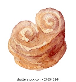 Palmier biscuits Watercolor hand drawn, eps10