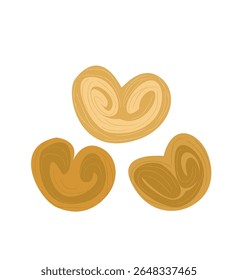 Cookies Palmiers. Massa De Palmeiras Entrançada Doce 