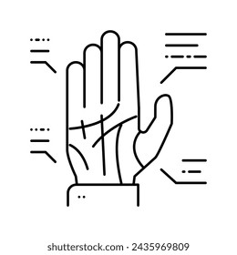 palmistry astrological line icon vector. palmistry astrological sign. isolated contour symbol black illustration