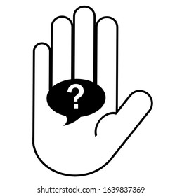 palmistry icon on white background