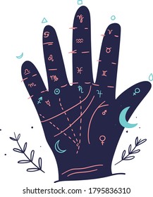 
Palmistry mystic concept symbol vector