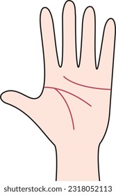 Palmistry is the practice of fortune-telling through the study of the palm. icon vector illustration.