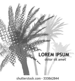 Palms background. Vector