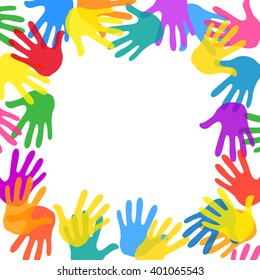 palms circle illustration background
