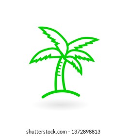 Palms icon flat. Illustration isolated vector sign symbol