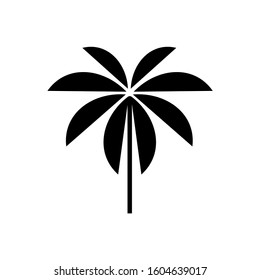 Palms icon flat. Illustration isolated vector sign symbol eps 10