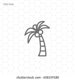 Palms icon flat, Illustration isolated vector sign symbol