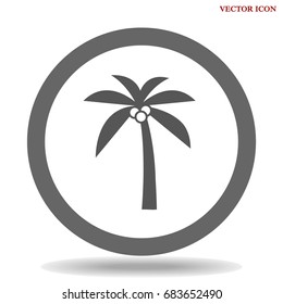 Palms icon flat. Illustration isolated vector sign symbol