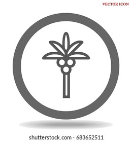 Palms icon flat. Illustration isolated vector sign symbol