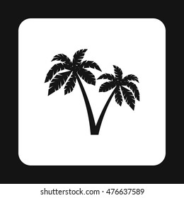 Palms icon in simple style isolated on white background. Nature and flora symbol