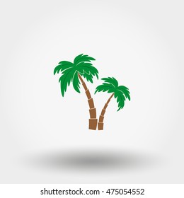 Palms. Icon for web and mobile application. Vector illustration on a white background. Flat design style.