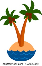 Palms, illustration, vector on white background.