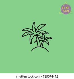 palms line icon