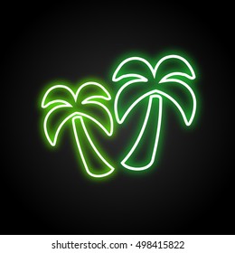 Palms neon vector