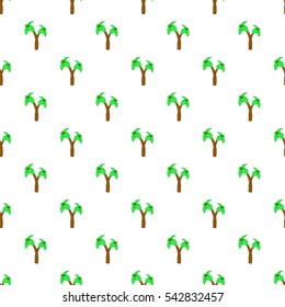 Palms pattern. Cartoon illustration of palm vector pattern for web