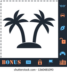 Palms. Perfect icon with bonus simple icons