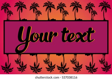 Palms postcard background (your text here)