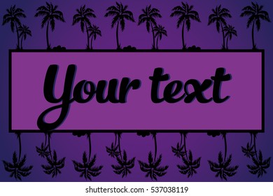 Palms postcard background (your text here)