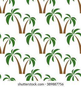 palms seamless isolated on white background, vector illustration