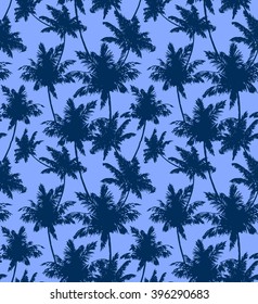 Palms seamless pattern.Vector.