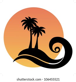 Palms silhouettes