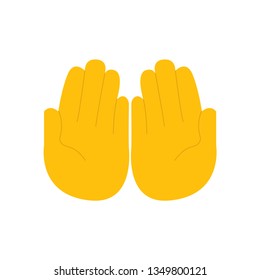 Palms up together emoji vector flat design hands hand