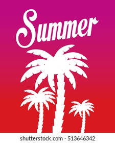 palms tree beach icon vector illustration graphic design