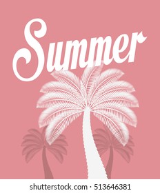 palms tree beach icon vector illustration graphic design