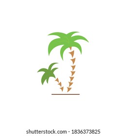 Palms tree color icon vector. palm coconut tree Simple sign, logo. 