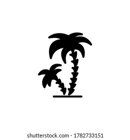 Palms tree icon. palm coconut tree Simple sign, logo. 