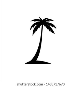 Palms tree icons on white background
