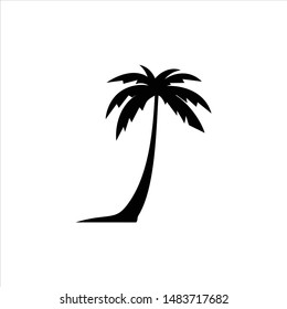 Palms tree icons on white background
