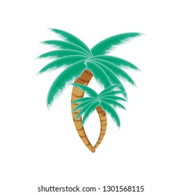 palms trees isolated icon