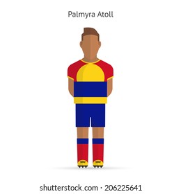 Palmyra Atoll football player. Soccer uniform. Vector illustration.