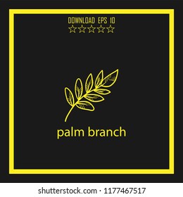 paln branch  sketch vector icon