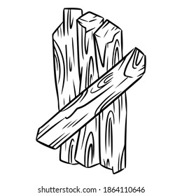 Palo Santo. Holy wood tree aroma sticks from Latin America. Smudge burning incense bundle vector image