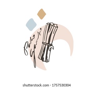 Palo santo symbol with abstract elements. Astrology