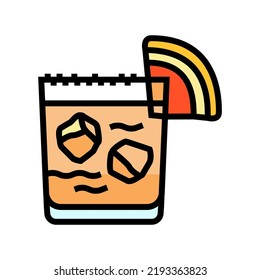 paloma cocktail glass drink color icon vector. paloma cocktail glass drink sign. isolated symbol illustration