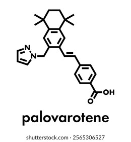 Palovarotene drug molecule. Skeletal formula.