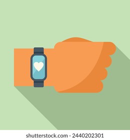 Palpitating fitness band icon flat vector. Health effect. Pain heart