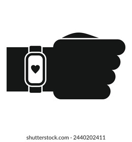 Palpitating fitness band icon simple vector. Health effect. Pain heart