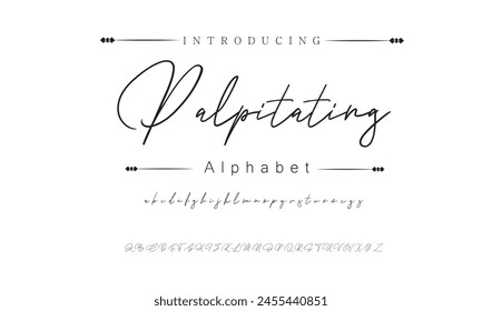 Palpitating Signature Font Calligraphy Logotype Script Brush Font Type Font lettering handwritten